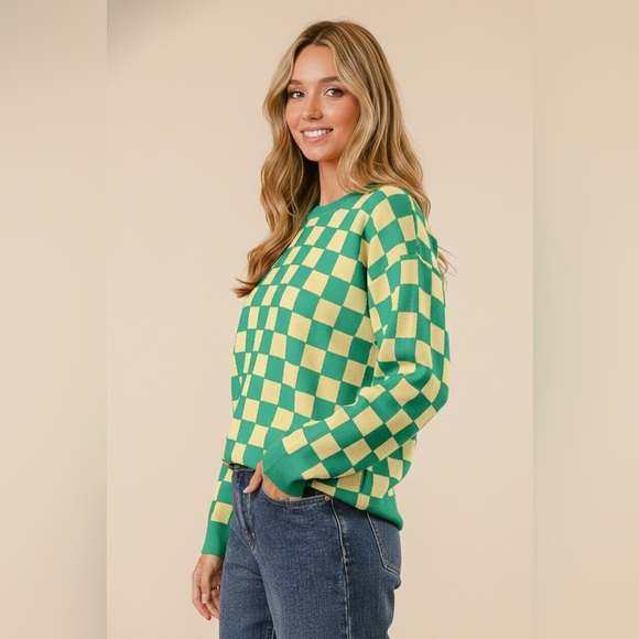 BiBi Checkered Pattern Sweater - Picture 3 of 4